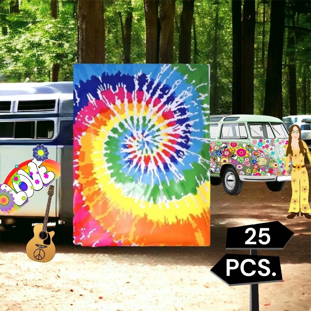 25 10X13 Poly Mailers Tye Dye Shipping Envelopes PRICE IS FIRM - Picture 8 of 15